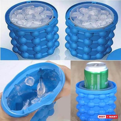 Cốc làm đá silicon có nắp đậy thông minh