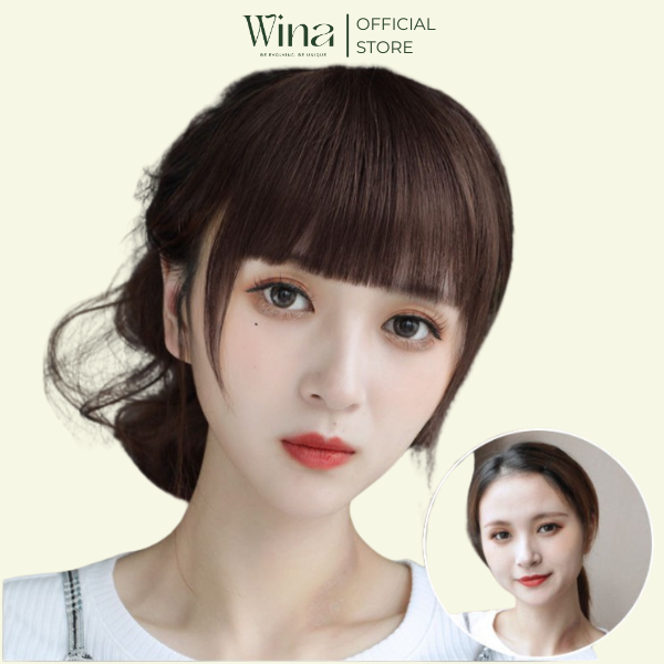 Mái Ngố Tóc Thật WINA Form Dày ( Có 2 Pát Không Pát ) MTD22