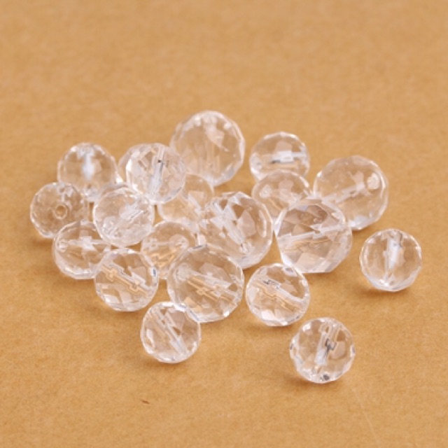 Hạt T. A trắng cắt giác handmade DIY - MH511