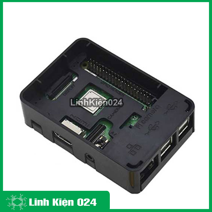 Vỏ raspberry pi 4b màu đen