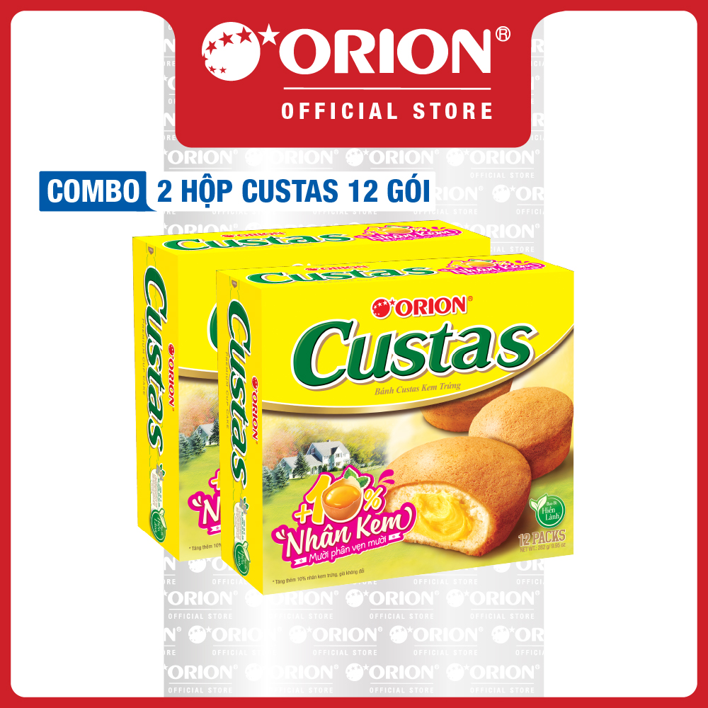 Combo 2 Hộp bánh Orion Custas kem trứng (282G/hộp)