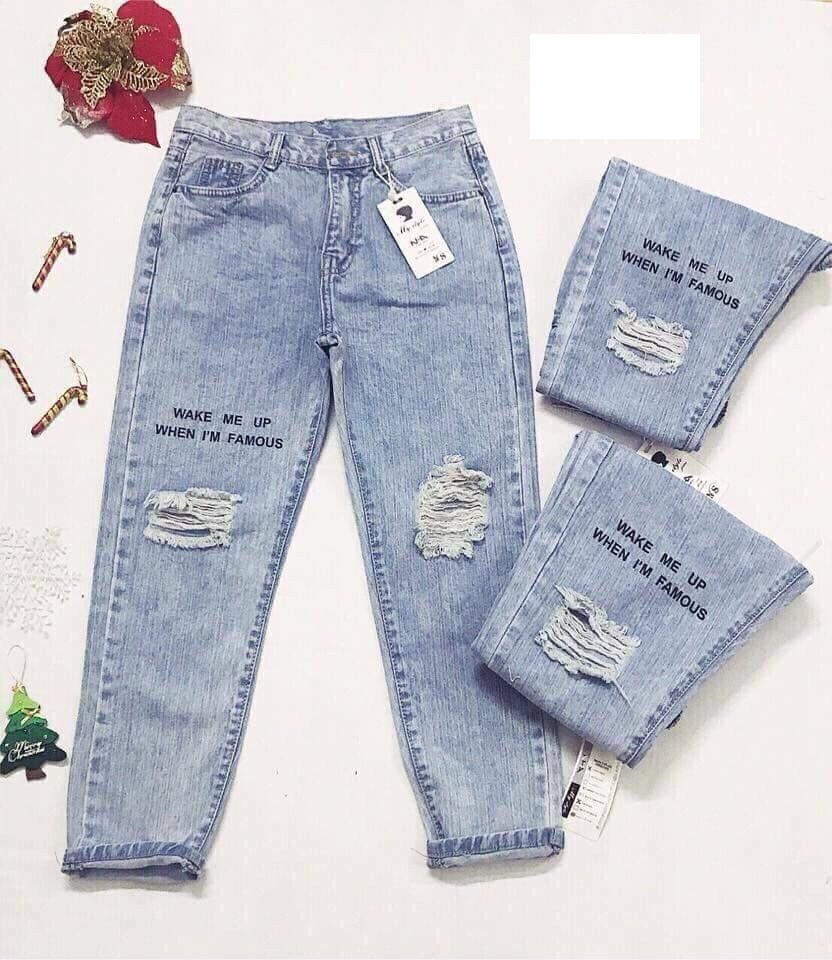 [Free Ship] Quần Jean Nữ Cá Tính BAGGY XÁM Siêu Chất PHƯƠNG VI FASHION. PV.BXM/2