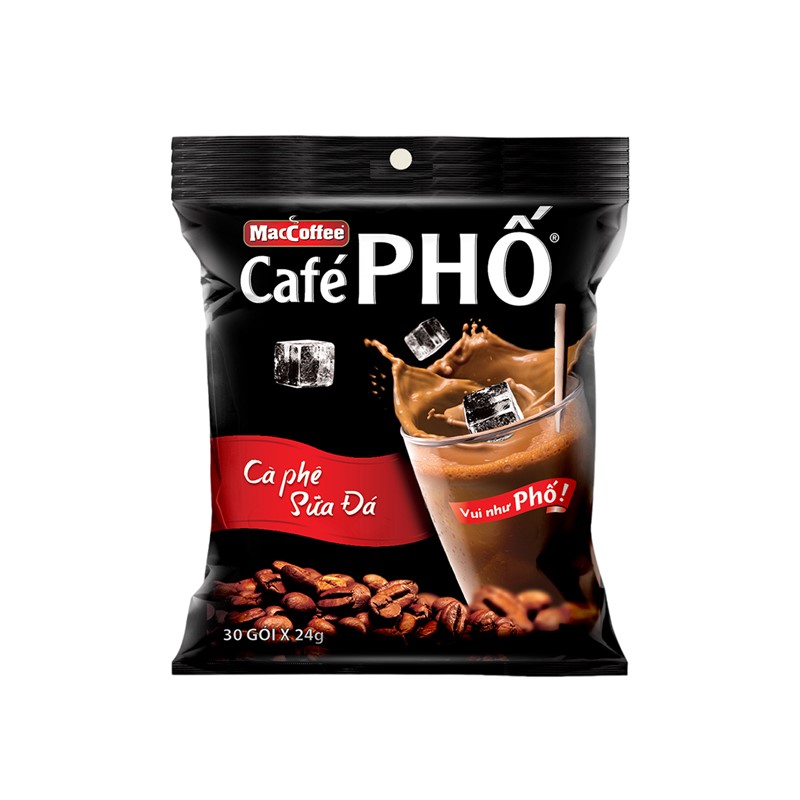 Cafe Phố sữa bịch (30 gói x 24g) Date 2025
