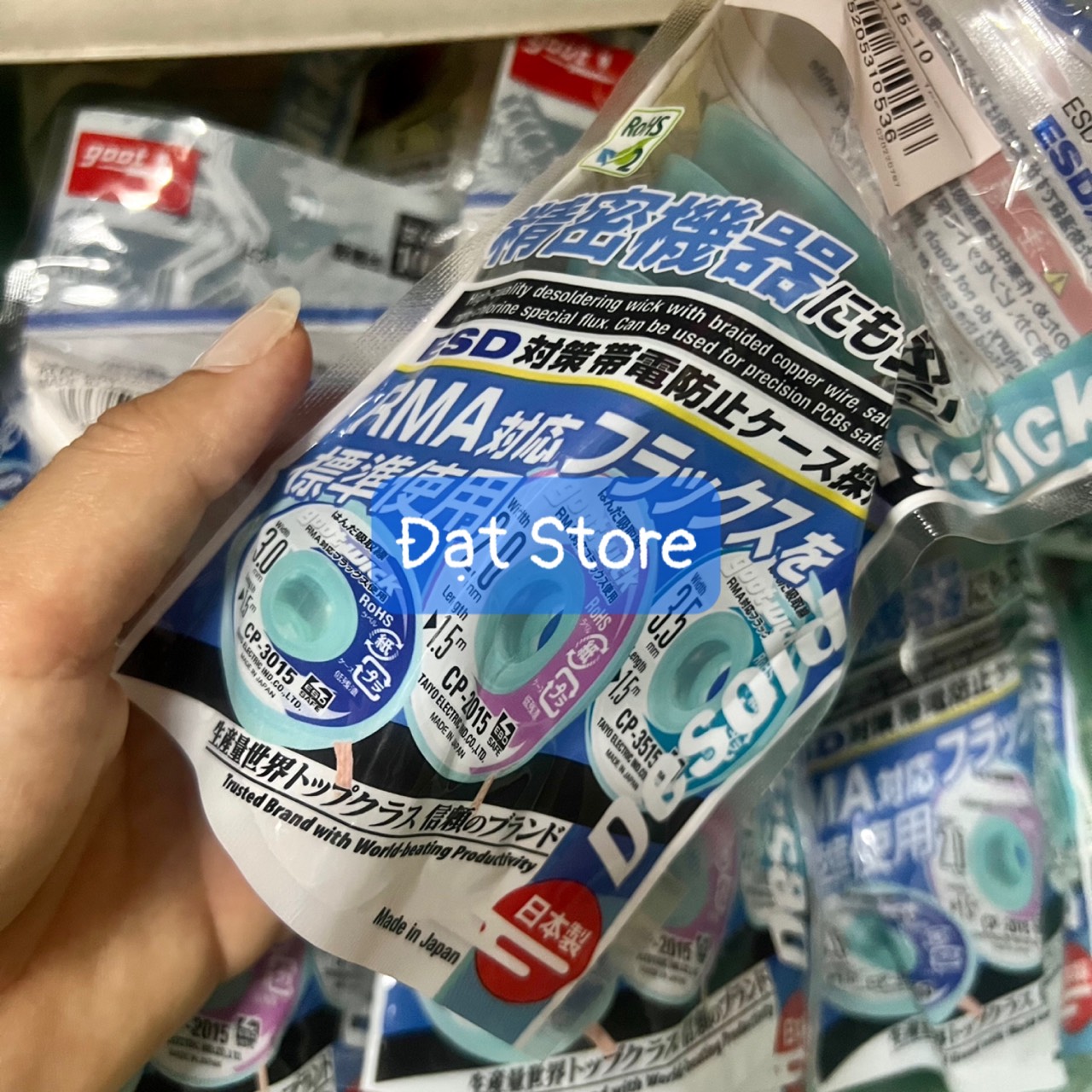 Dây hút thiếc Nhật GootWick CP-2015 (2mm x 1.5m), dây hút chì