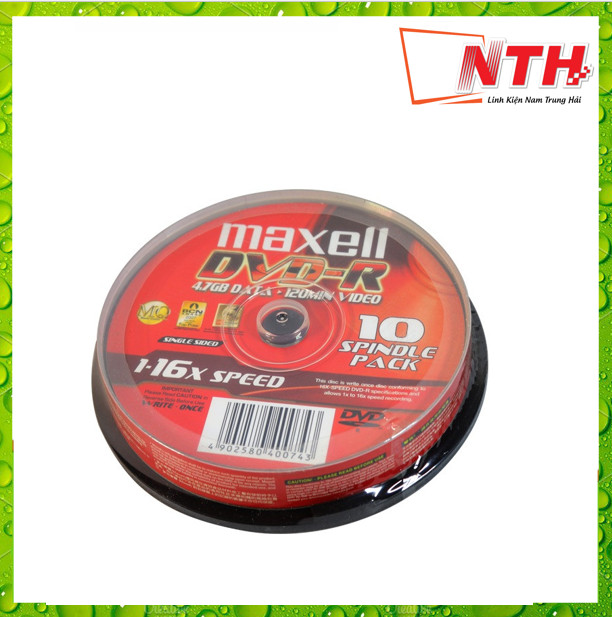 Đĩa trắng dvd maxcell hộp 10c