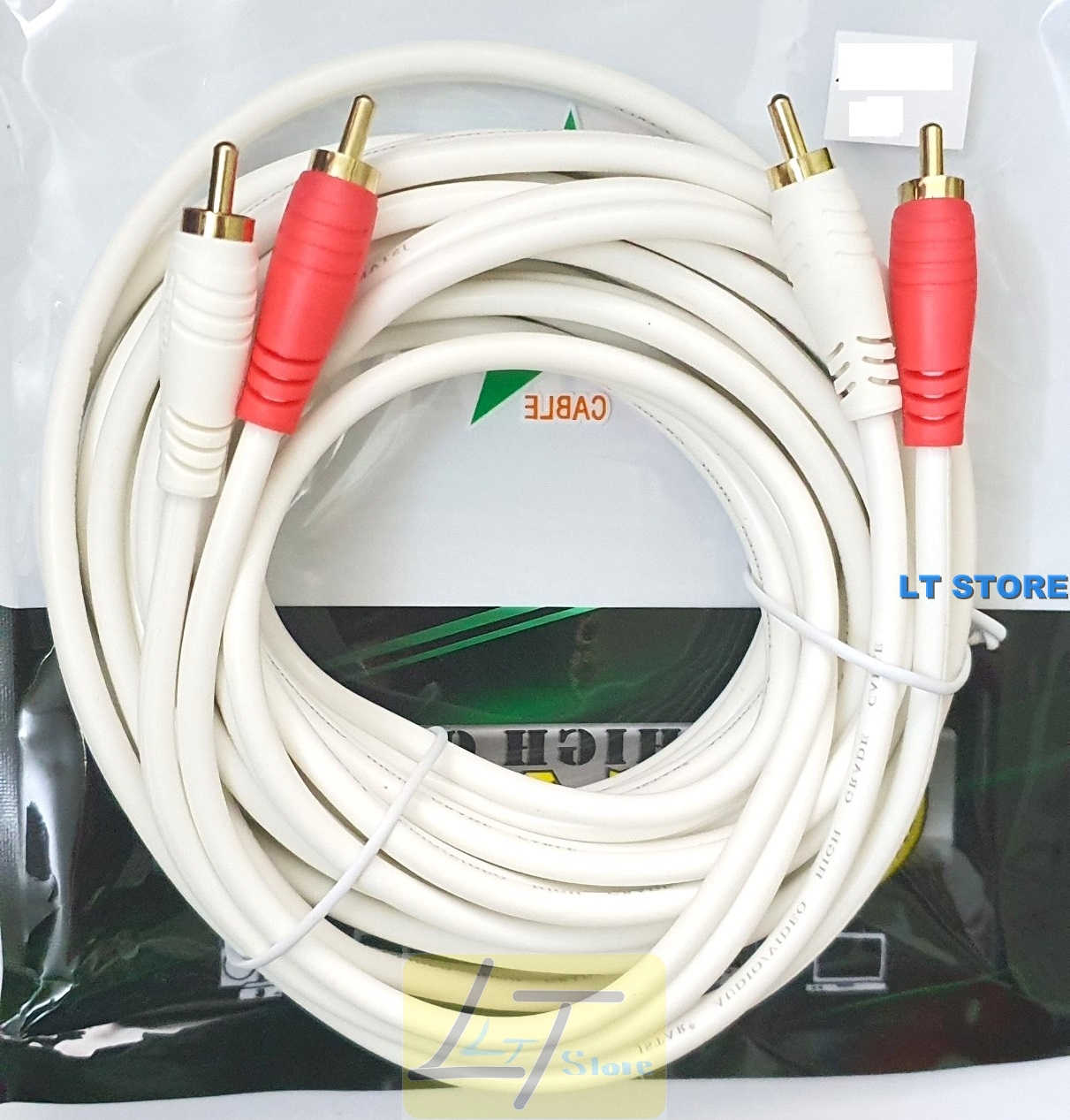 [HCM]Cáp loa 4 đầu hoa sen RCA dài 5M cao cấp (Dây AV 4 đầu)