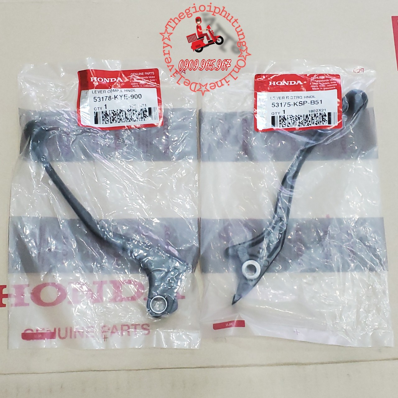 Cặp tay thắng - Côn SONIC zin hãng - 53178-KYE-900/ 53175-KSP-B51