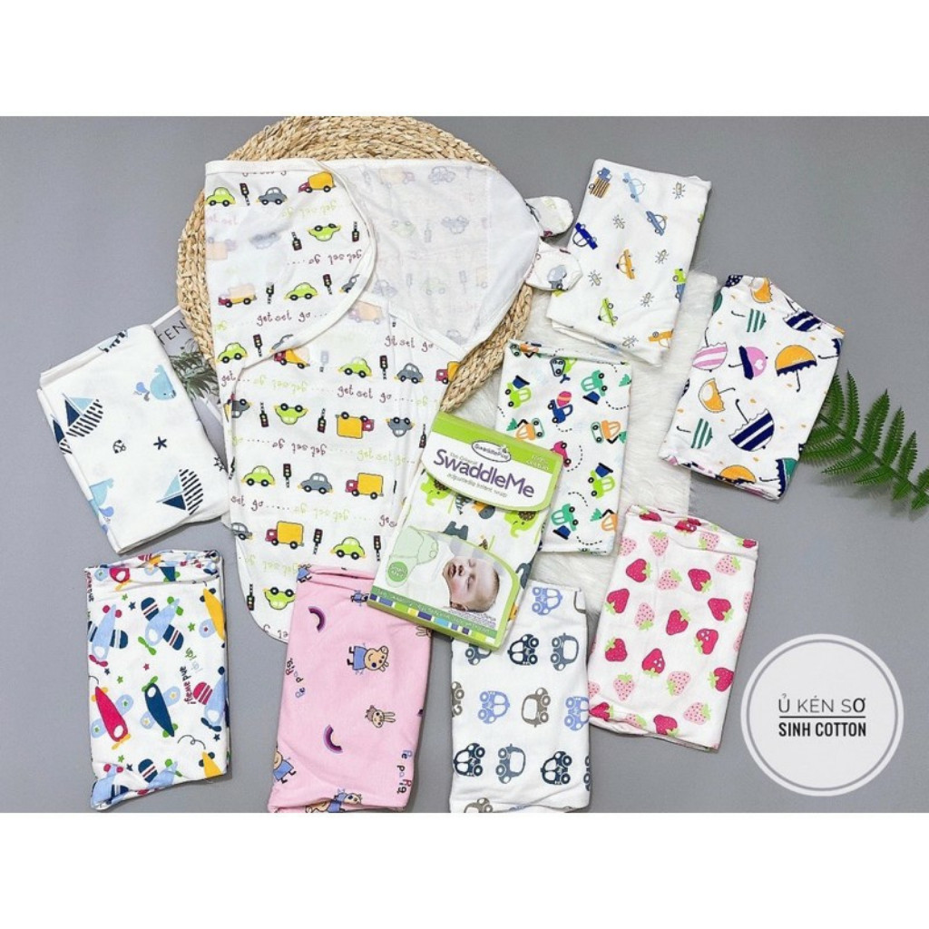 Ủ kén sơ sinh 100% cotton Swaddle Me Summer cho bé