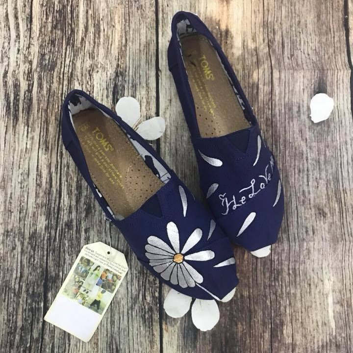[HCM]Giày toms bông hoa 2020. Flowers(Đế cao su đúc)