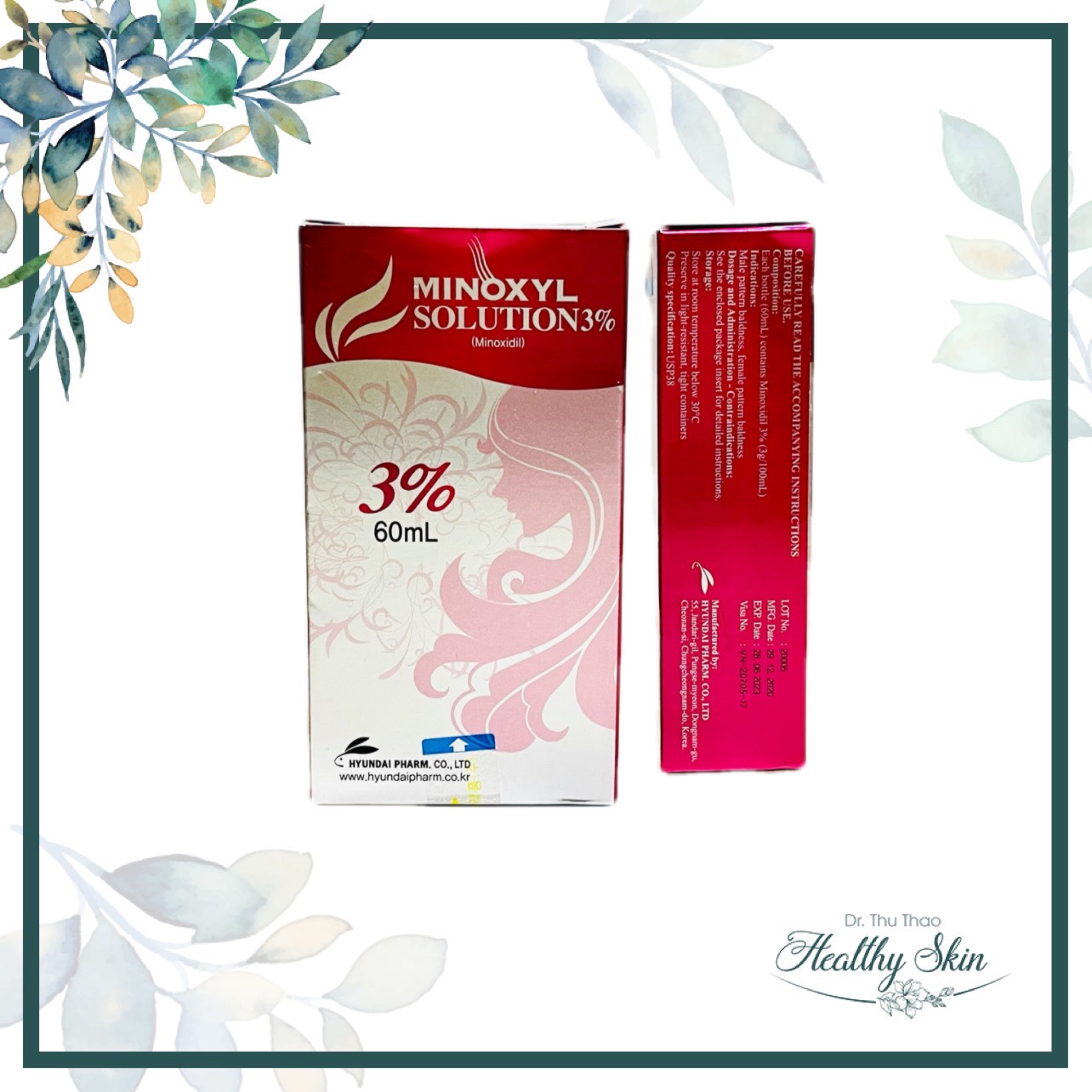 [60mL] XỊT GIẢM RỤNG TÓC MINOXYL SOLUTION 3 % (MINOXIDIL 3)