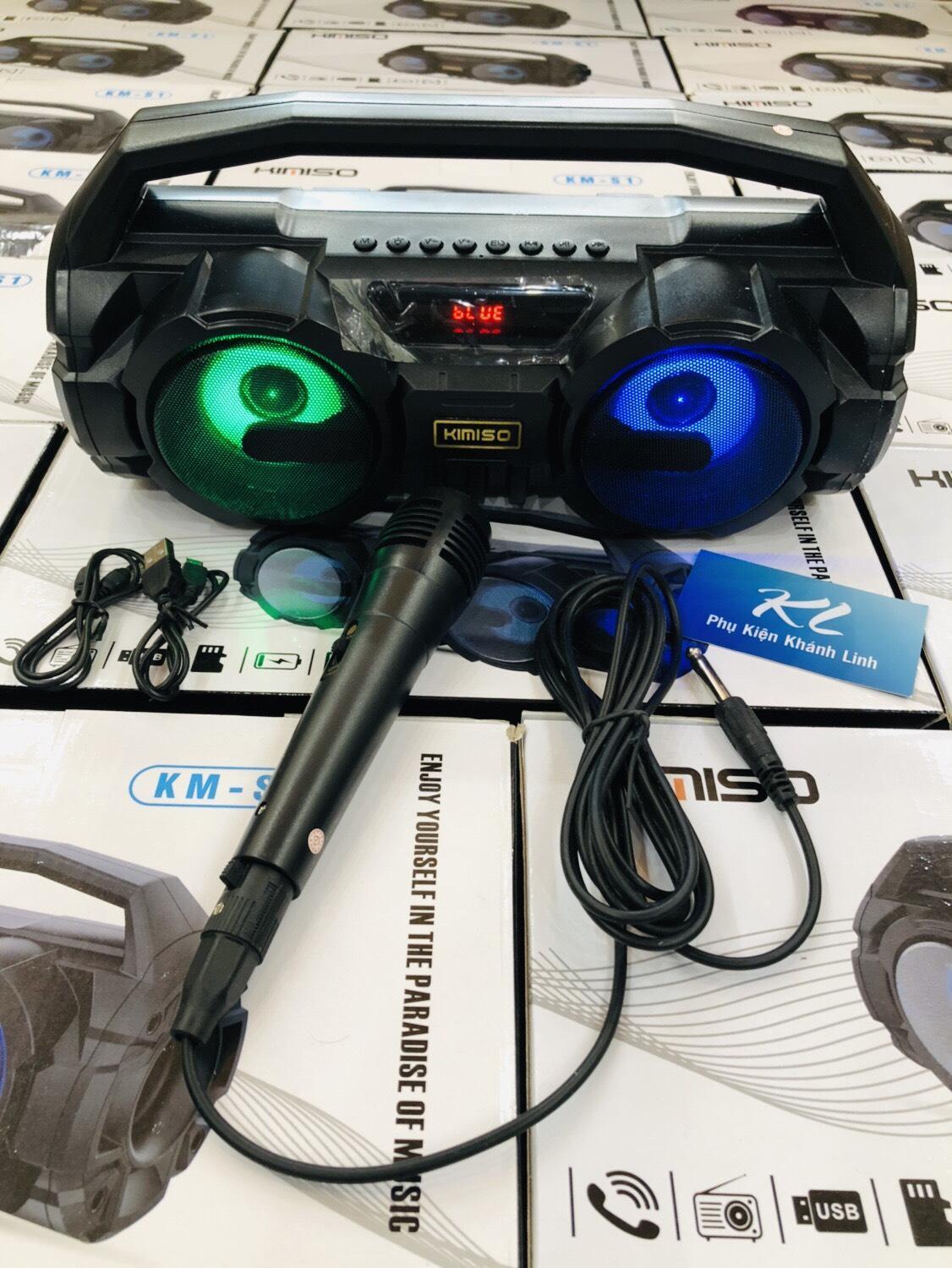 Loa bluetooth karaoke Kimiso KM-S1 kèm míc