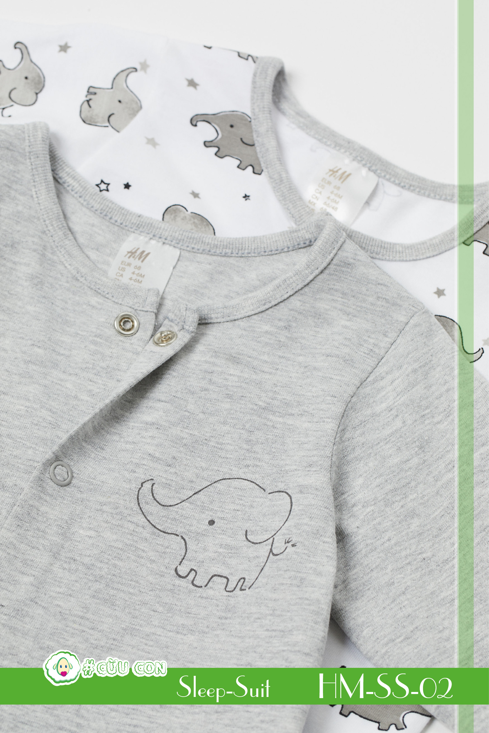 Set áo Sleepsuit H&M UK Auth - SS02