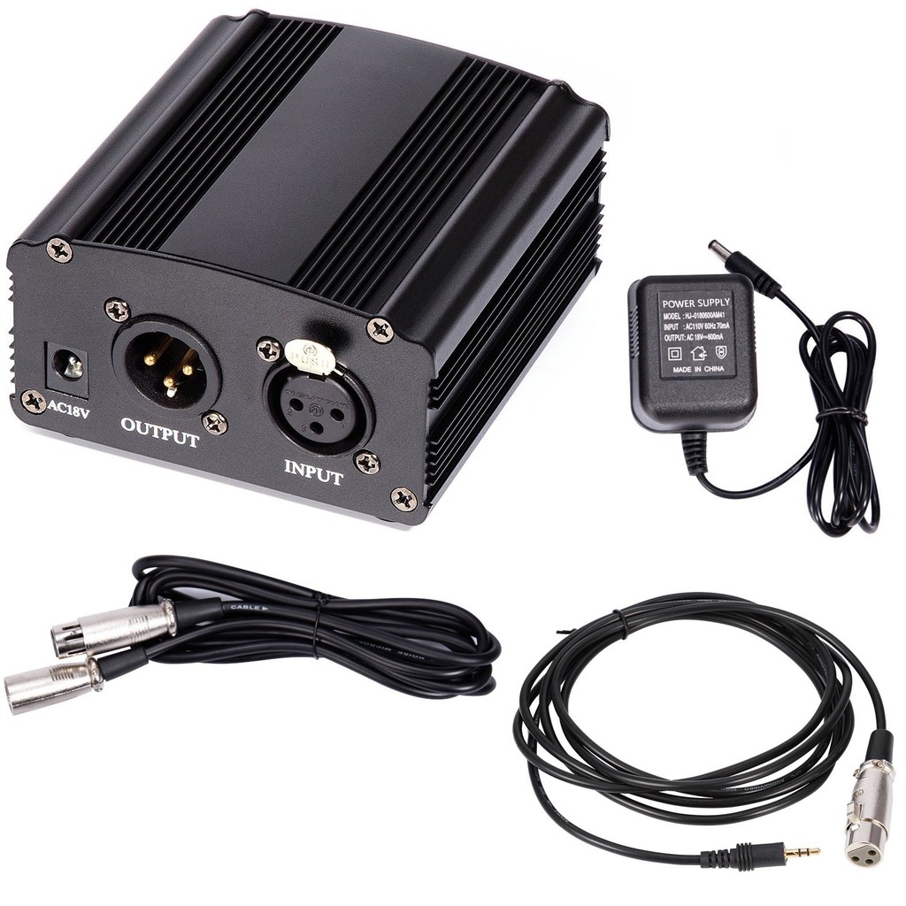 micro takstar pc K-320 + nguồn 48v + canon + xlr 3.5