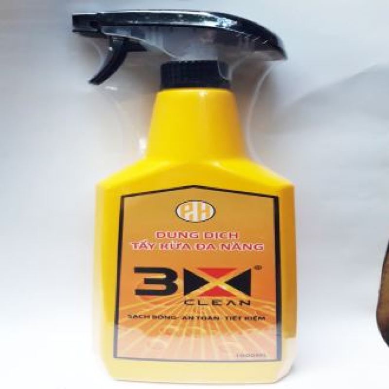 Dung dịch tẩy đa năng 3X-1000ML tẩy kính xe, lốp xe, các loại xe cơ giới dính dầu nhớt, các vật dụng gia đình
