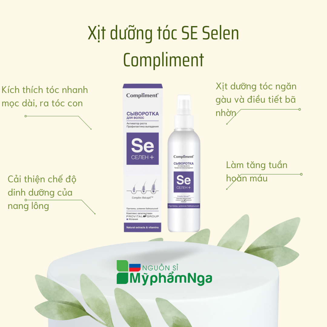 Xịt kích mọc tóc chống rụng SE Selen Compliment