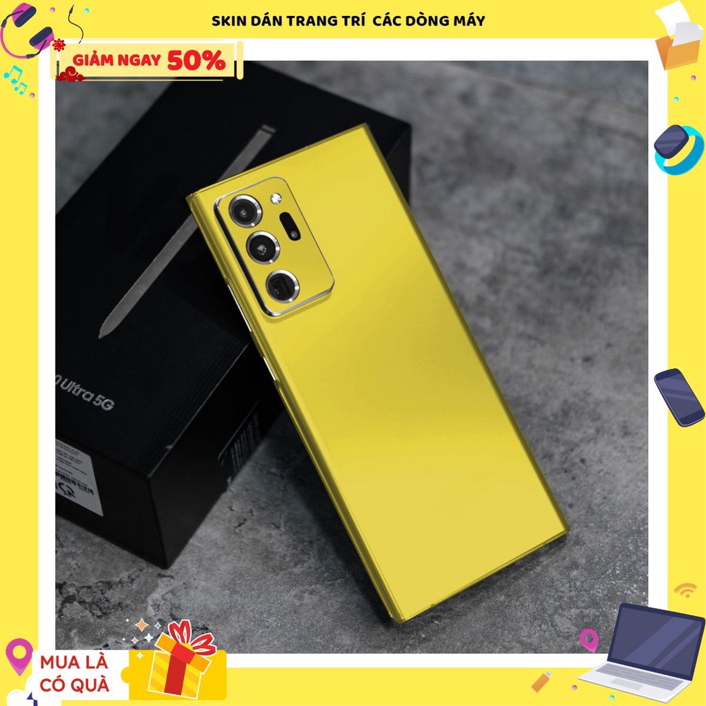 miếng dán skin samsung Note 20 , Note 20 ultra full viền - Đủ Màu
