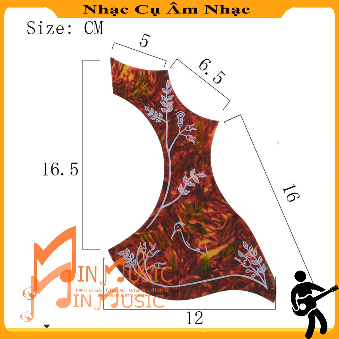 Miếng dán chống xước cho đàn guitar I hoa văn đủ loại