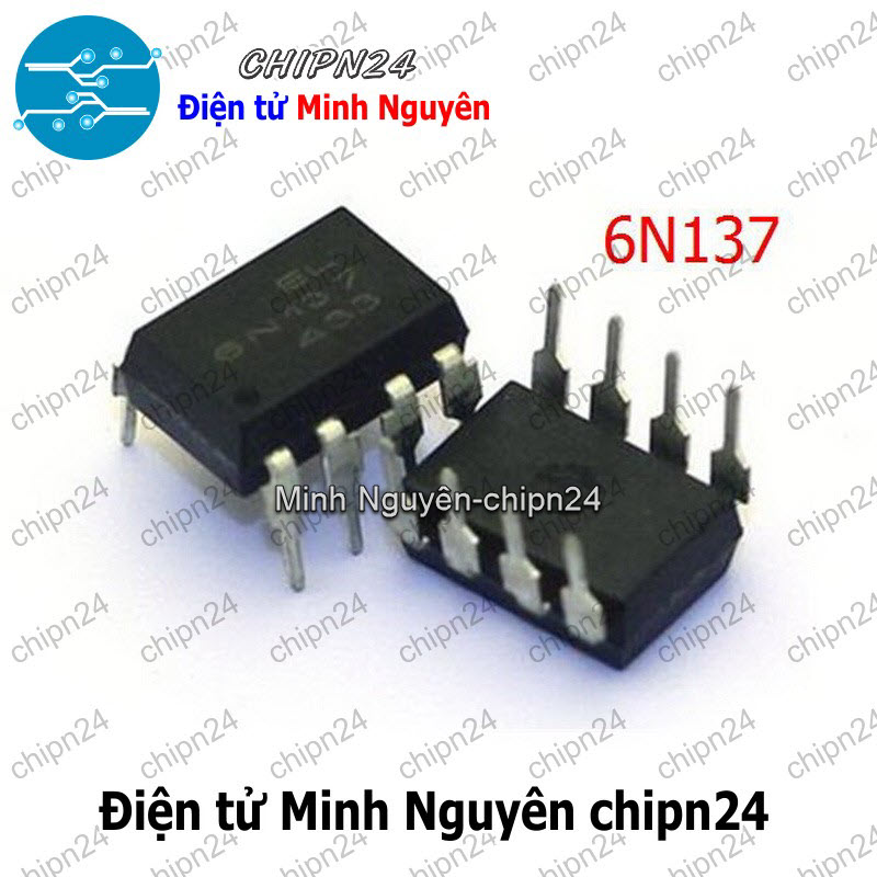 [2 con] (DT) Opto 6N137 DIP-8 Đen Hàng Tốt (EL6N137) - HH003026