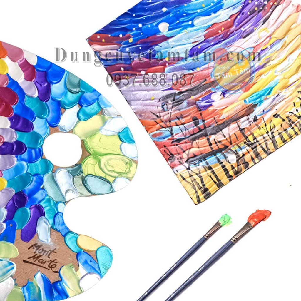 [ TÂM TÂM ]-Màu Acrylic METALLIC và Acrylic FLUORO Mont Marte 50ml