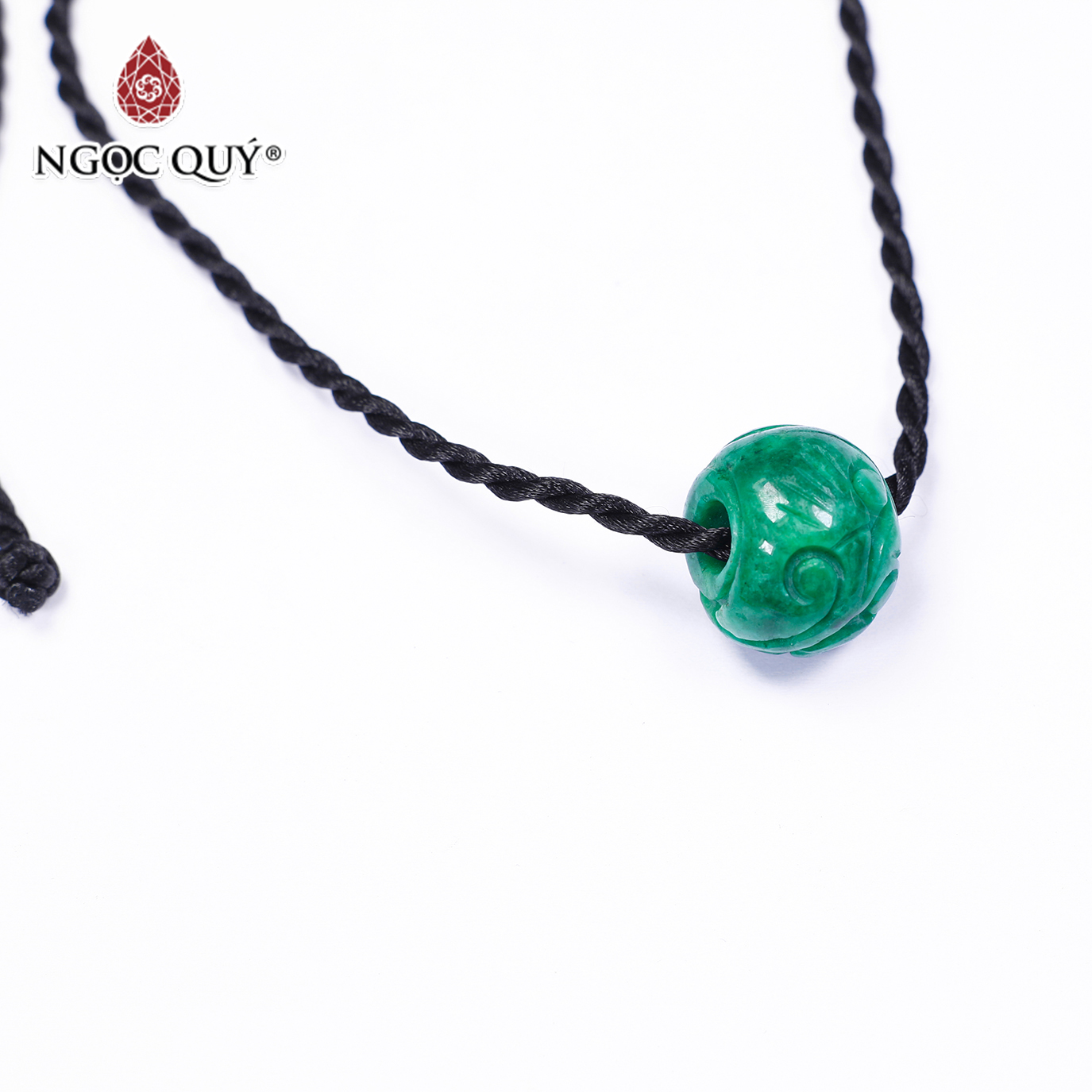 Mặt dây chuyền lu thống đá cẩm thạch 15.7x15.5mm mệnh hỏa mộc - Ngọc Quý Gemstones