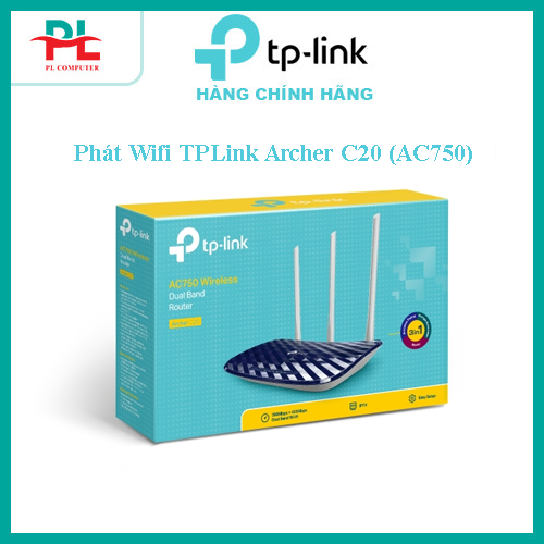 Phát wifi tplink archer c20 3 anten, 2 băng tần - hàng chính hãng