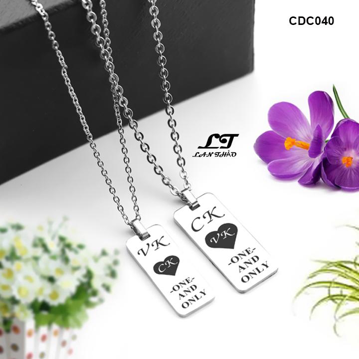 Freeship Dây chuyền cặp đôi VK CK One and Only CDC040
