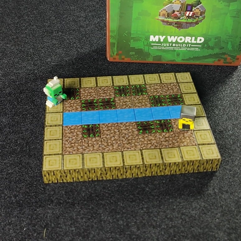 Mô hình lắp ráp minecraft từ các khối nam châm