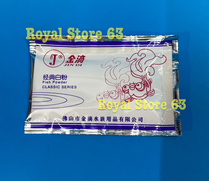 Jindi Viền Xanh Fish Powder men vi sinh làm trong nước bể cá cảnh