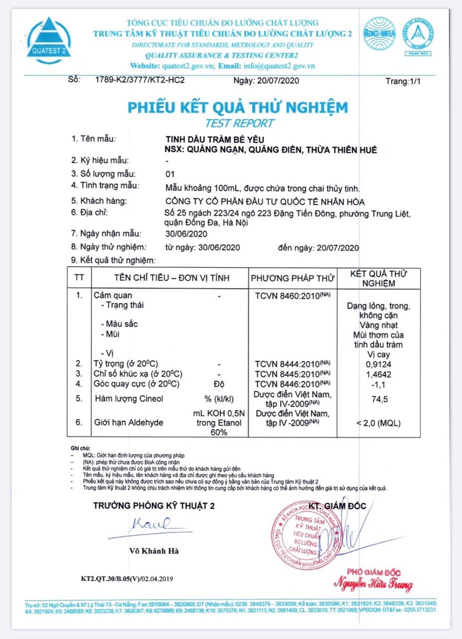 Tinh dầu tràm gió BÉ YÊU