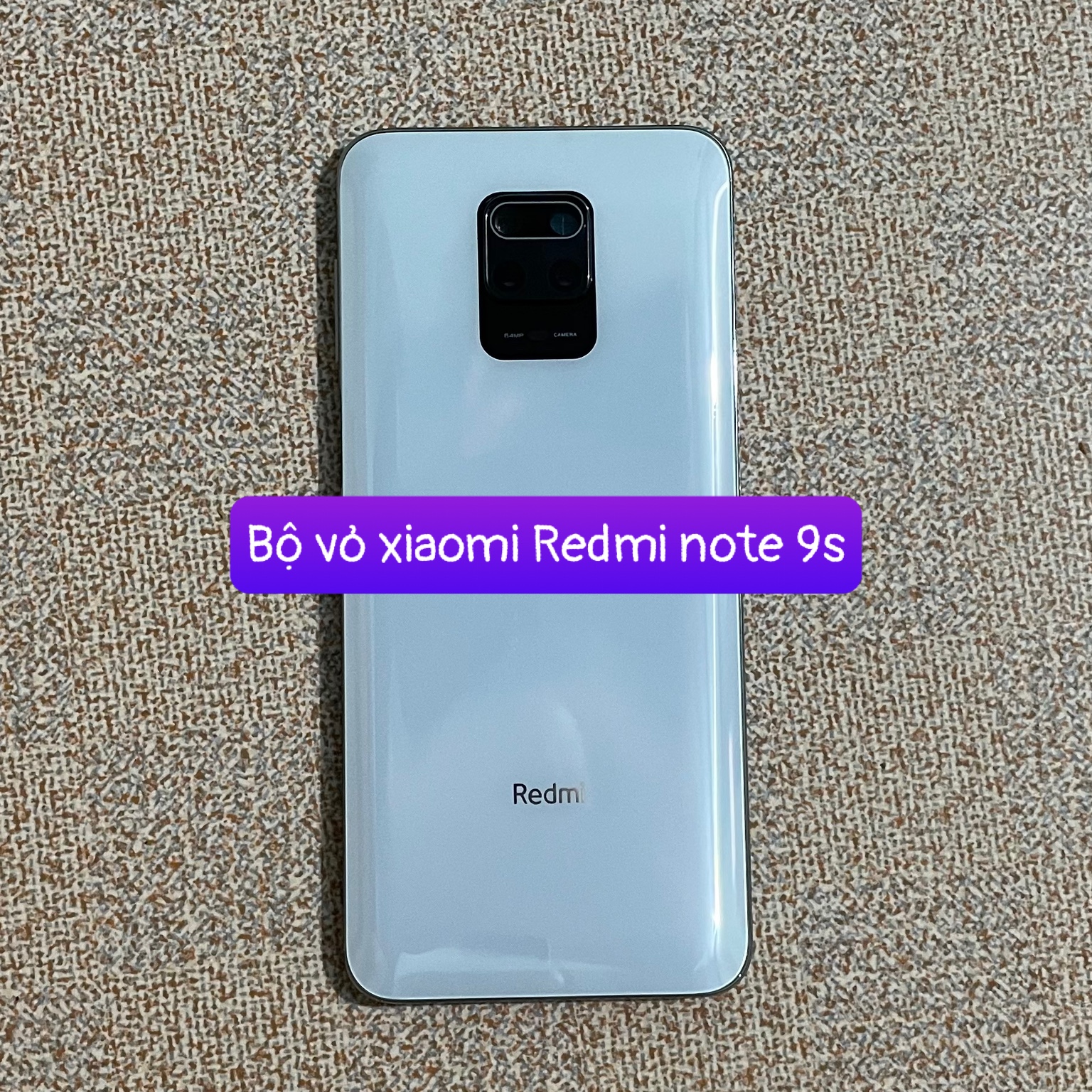 Bộ vỏ Redmi note 9s ,kèm khay sim,phím,kính camera
