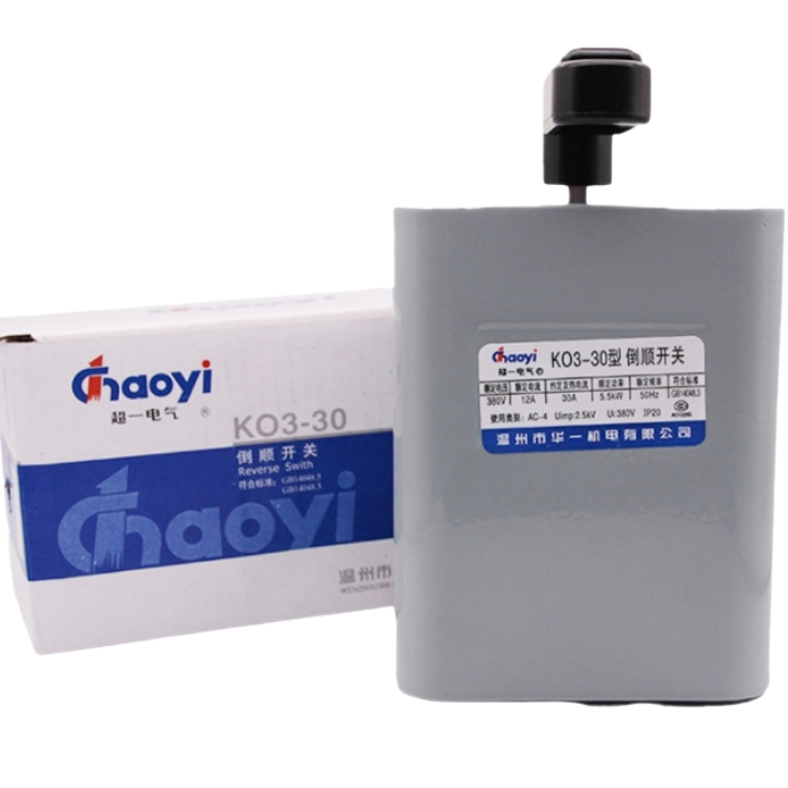 Cầu dao máy tiện Chaoyi KO3-30 đảo chiều trực tiếp động cơ điện 3 pha điện áp 380VAC