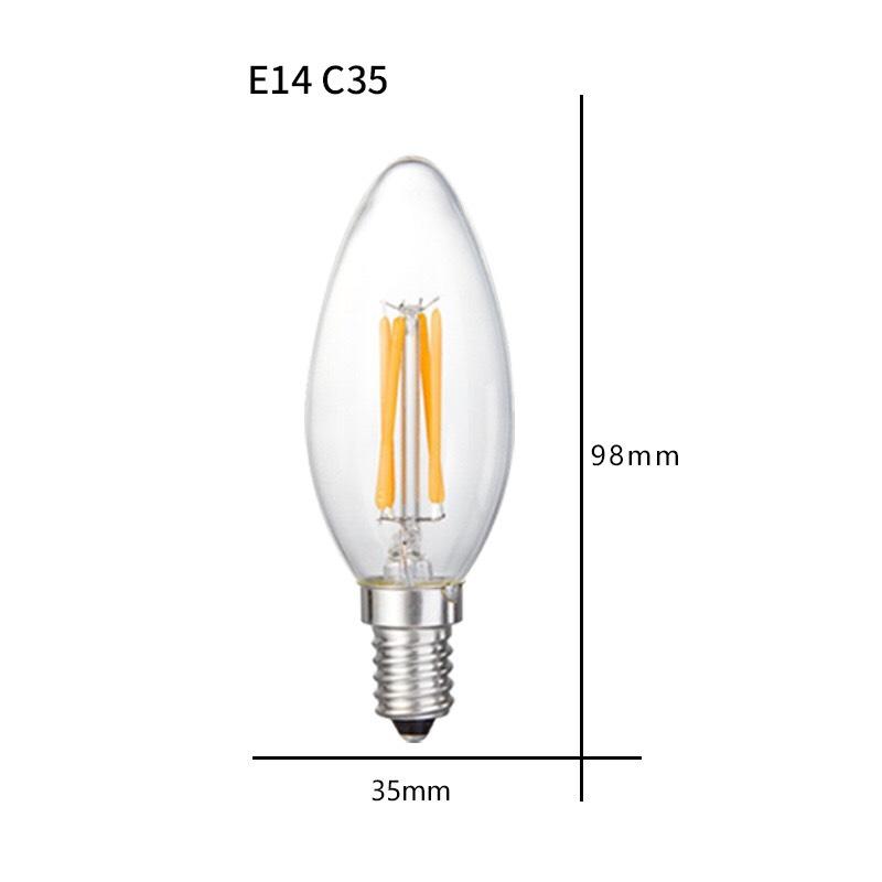 Bóng Edison quả nhót / led râu (bóng nến) 4w đuôi E14