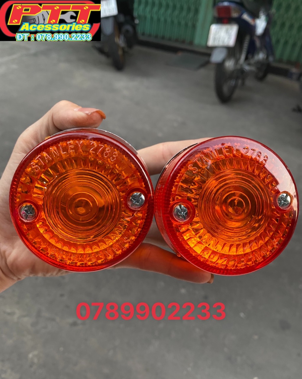 Xi nhan trước xe cub 86