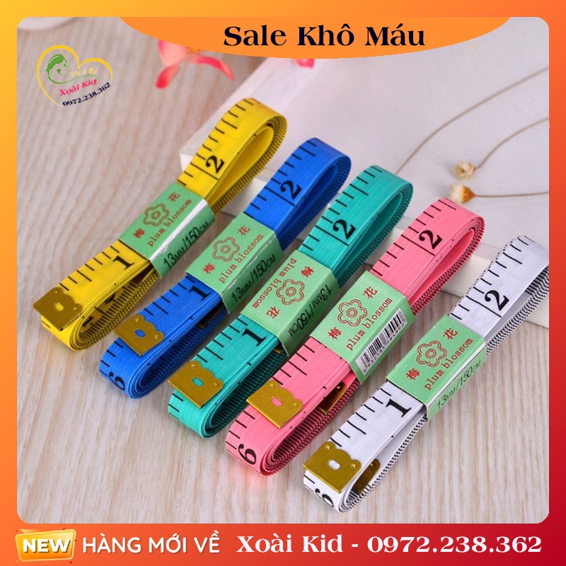 Thước dây đo 150cm - Thước dây may đồ, đo eo đầu bọc sắt