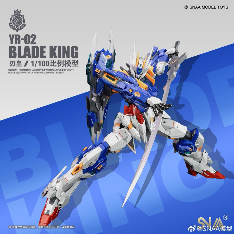Mô hình lắp ráp MG 1/100 YR-02 Blade King ( tặng kèm base và decal nước )