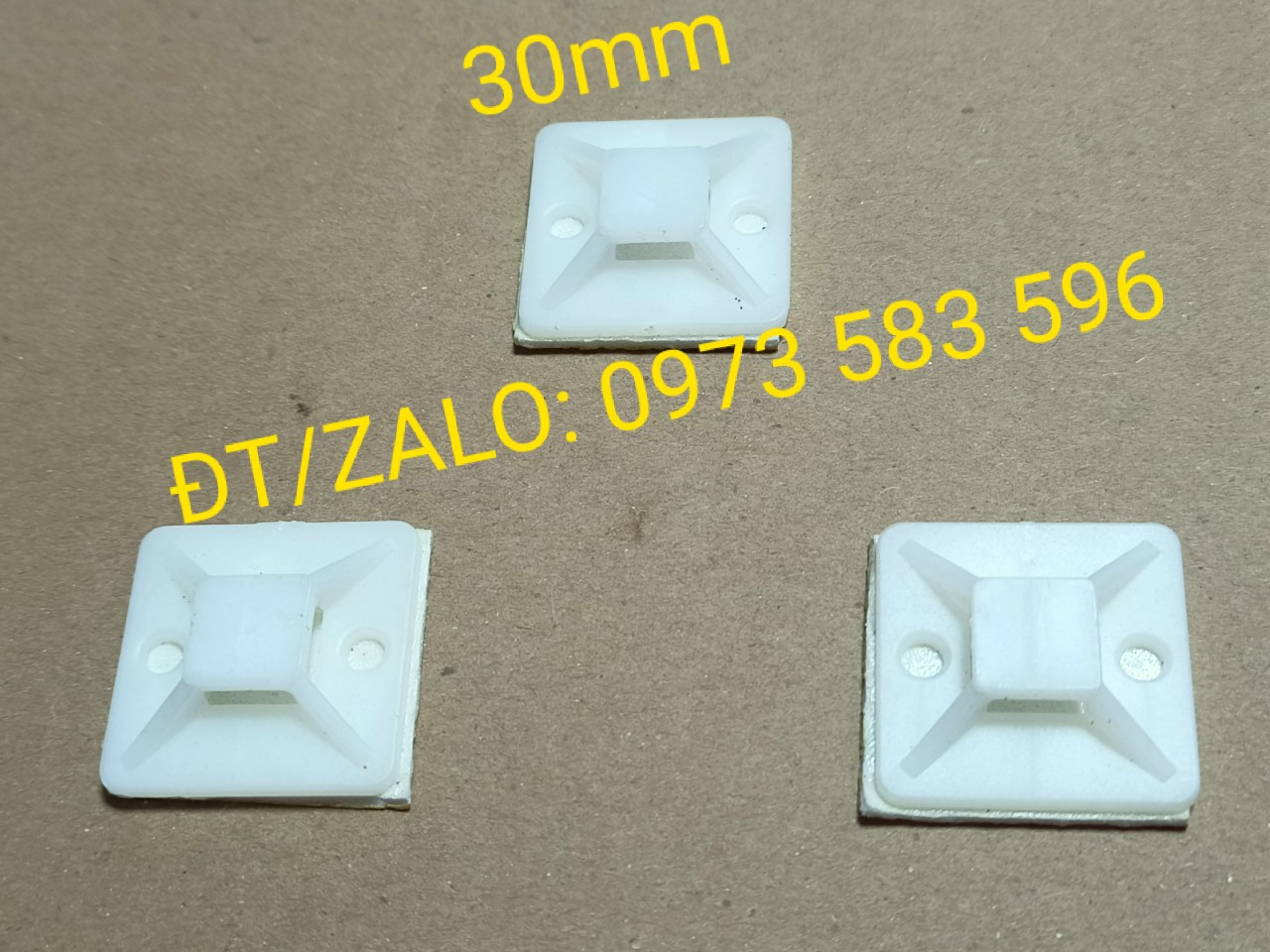 Đế Dán Rút Dây Cố Định Dây Điện 30 x 30mm (10 cái/Túi)