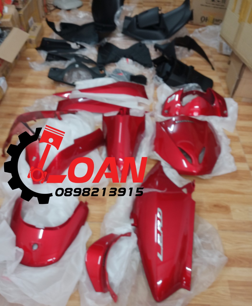 Dàn áo lead 110,scr màu đỏ tươi full nhựa màu 10 món, nhựa nhám 11 món hàng zin chính hãng honda