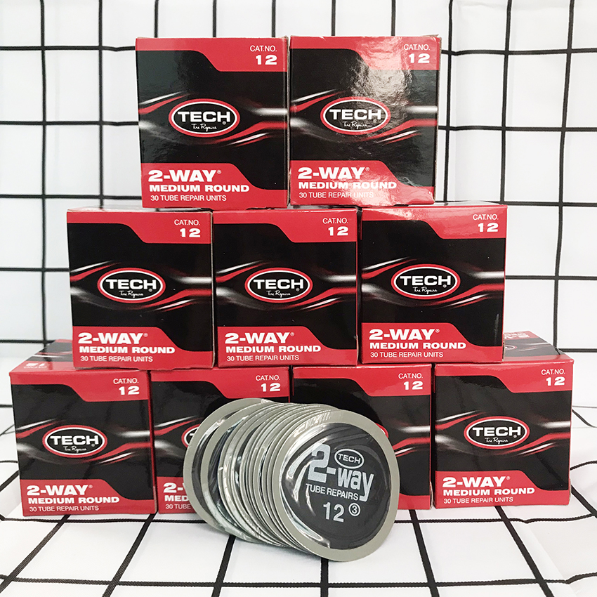 💥Freeship💥 Miếng vá TECH -hộp vá săm hình tròn TECH 11 (45mm) 40 miếng- TECH 12 (60mm) 30 miếng . Vá vỏ ô tô, xe máy không ruột - MVT
