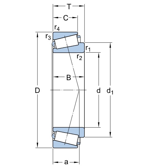 Vòng bi côn 30204 - Trục Ø20