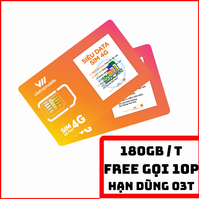 Siêu Thánh Sim 4G Vietnamobile 2020 - TRỌN ĐỜI 0Đ - Miễn Phí Gọi Tháng Đầu Tiên - SIM TRỌN ĐỜI 0Đ - 180GB CHỈ 30K