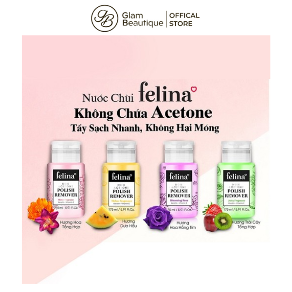 Nước chùi móng felina 100ml glam beautique
