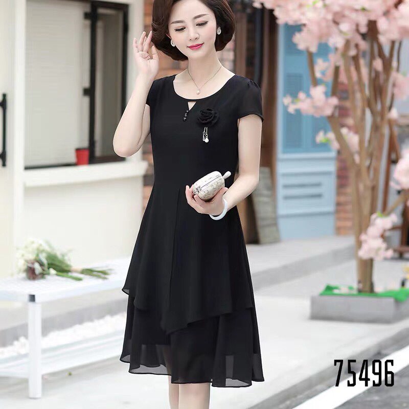 [HCM]ĐẦM VOAN DỰ TIỆC KÈM HOA SIÊU XINH