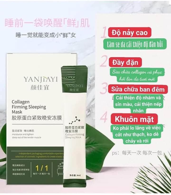 Mặt Nạ Ngủ Thạch Collagen nâng cơ-căng bóng( Hộp 20 gói)