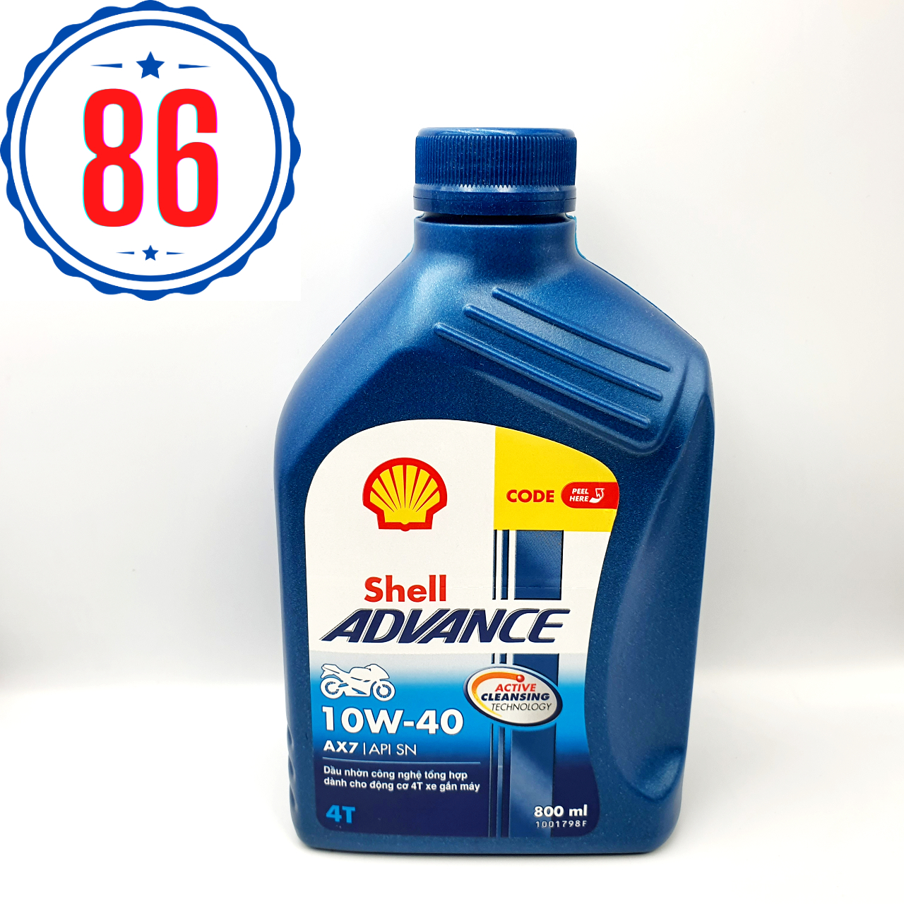Nhớt xe số cao cấp Shell Advance AX7 10W40 800ML