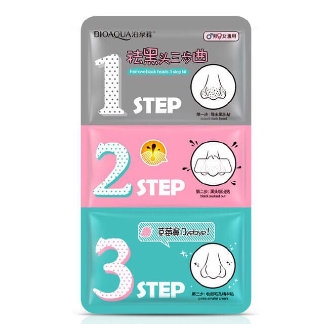 [HCM]Mặt nạ gel lột mụn mũi 3 bước