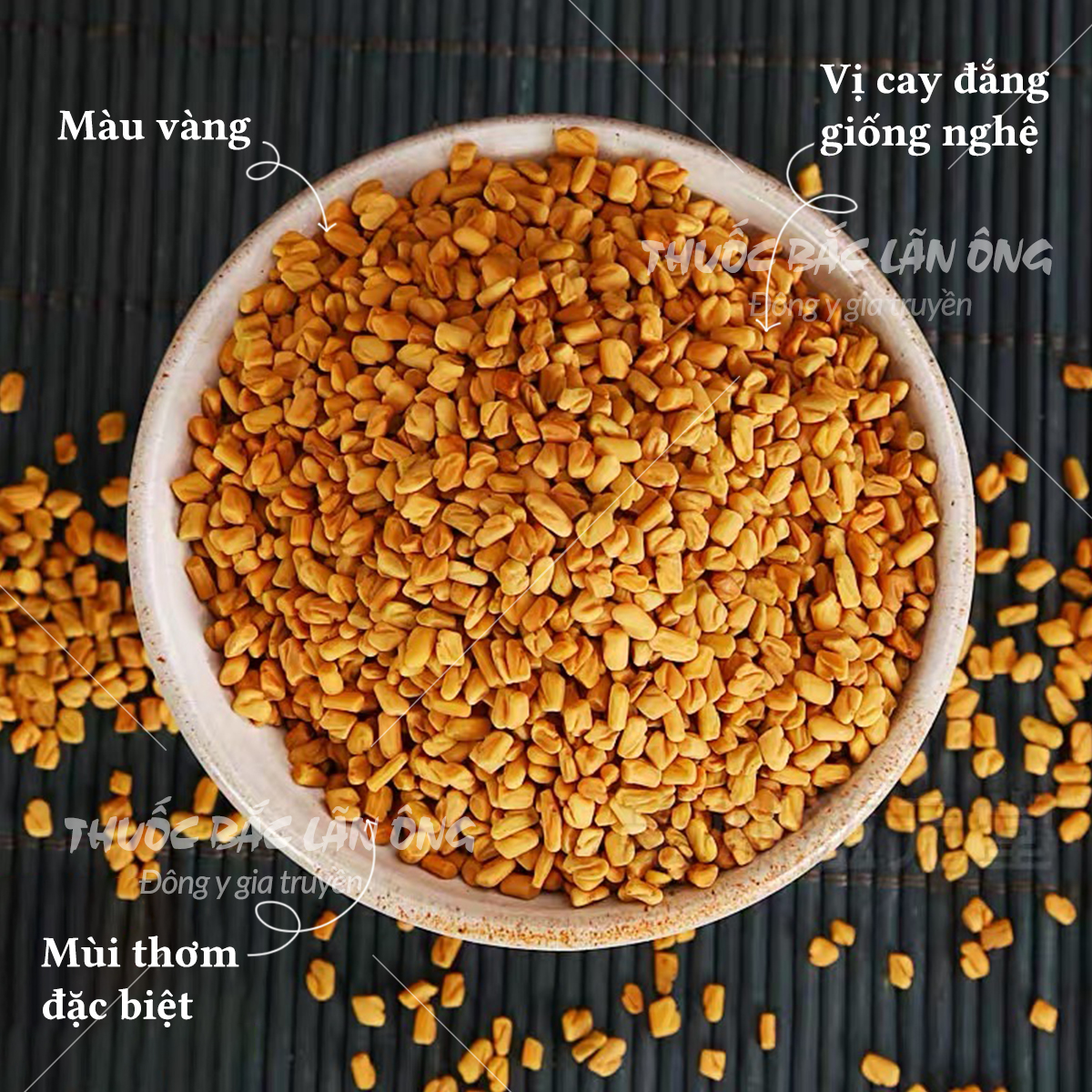 Hạt methi Ấn Độ nguyên liệu nấu cari (Fenugreek seed)