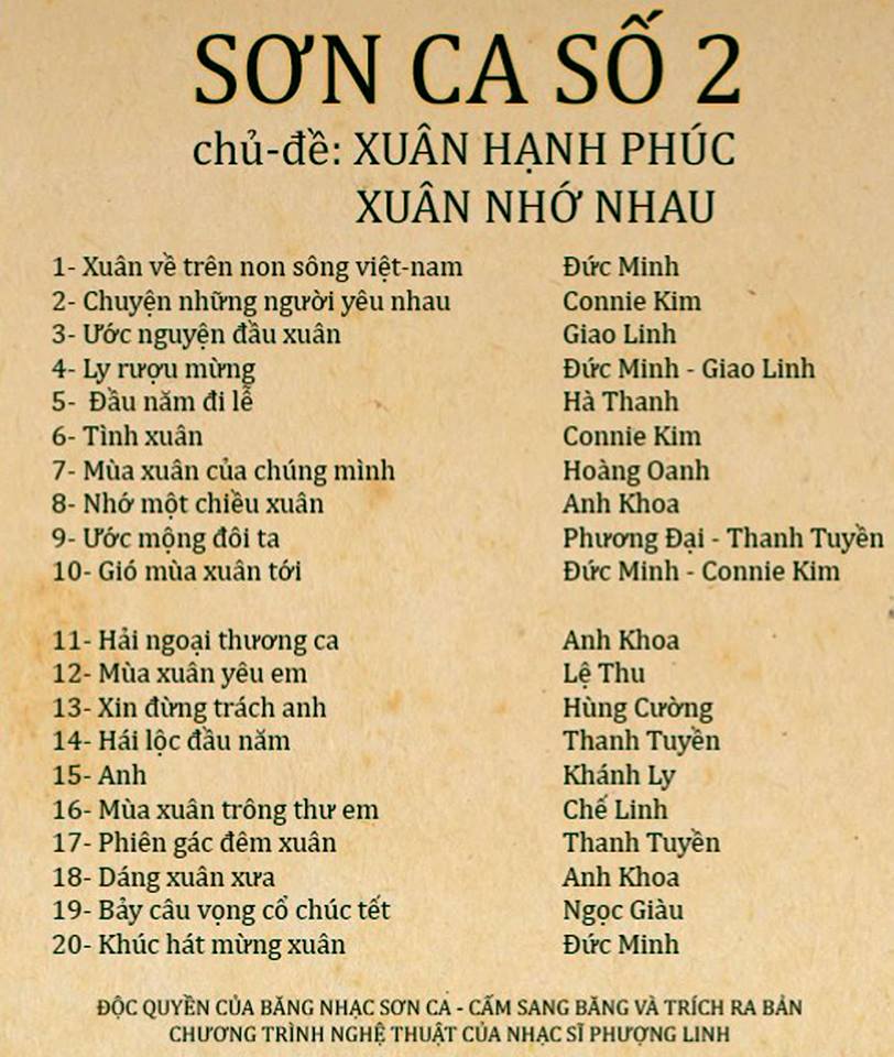 [MDCD] Đĩa Nhạc CD 1975 - Trọn Bộ Sơn Ca 20 Đĩa CD