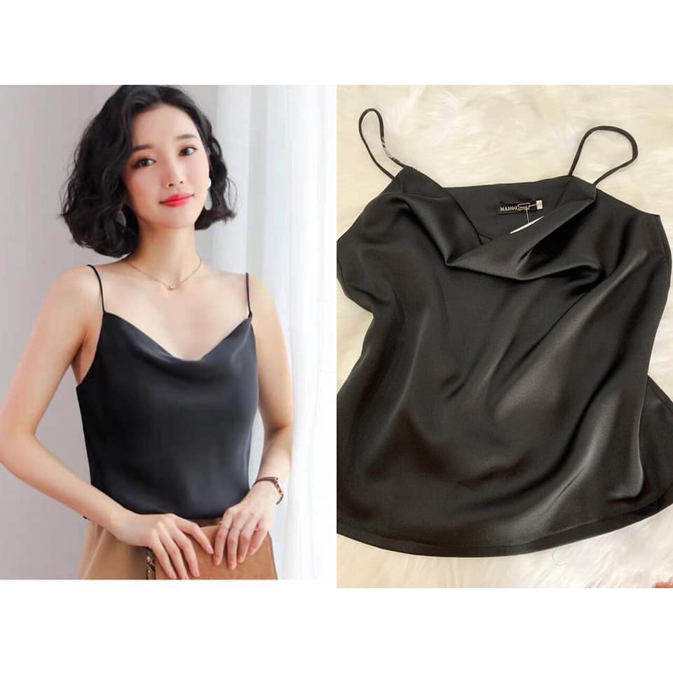 Áo hai dây lụa cổ đổ siêu đẹp