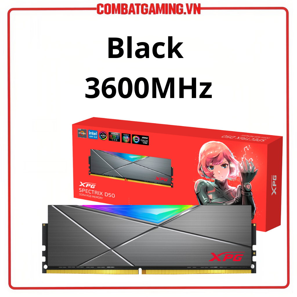 Ram Máy Tính ADATA XPG Spectrix D50 RGB DDR4 8GB 16GB 3200MHz