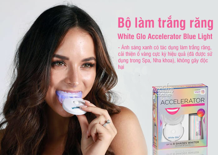 Máy làm trắng răng White Glo Accelerator Blue Light Úc - Shop Sunflower